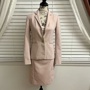 Express suit skirt with matching jacket and pants in blush pink!